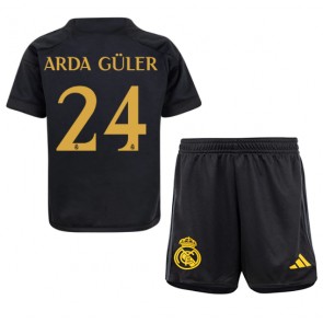 Real Madrid Arda Guler #24 Tredjeställ Barn 2023-24 Kortärmad (+ Korta byxor)